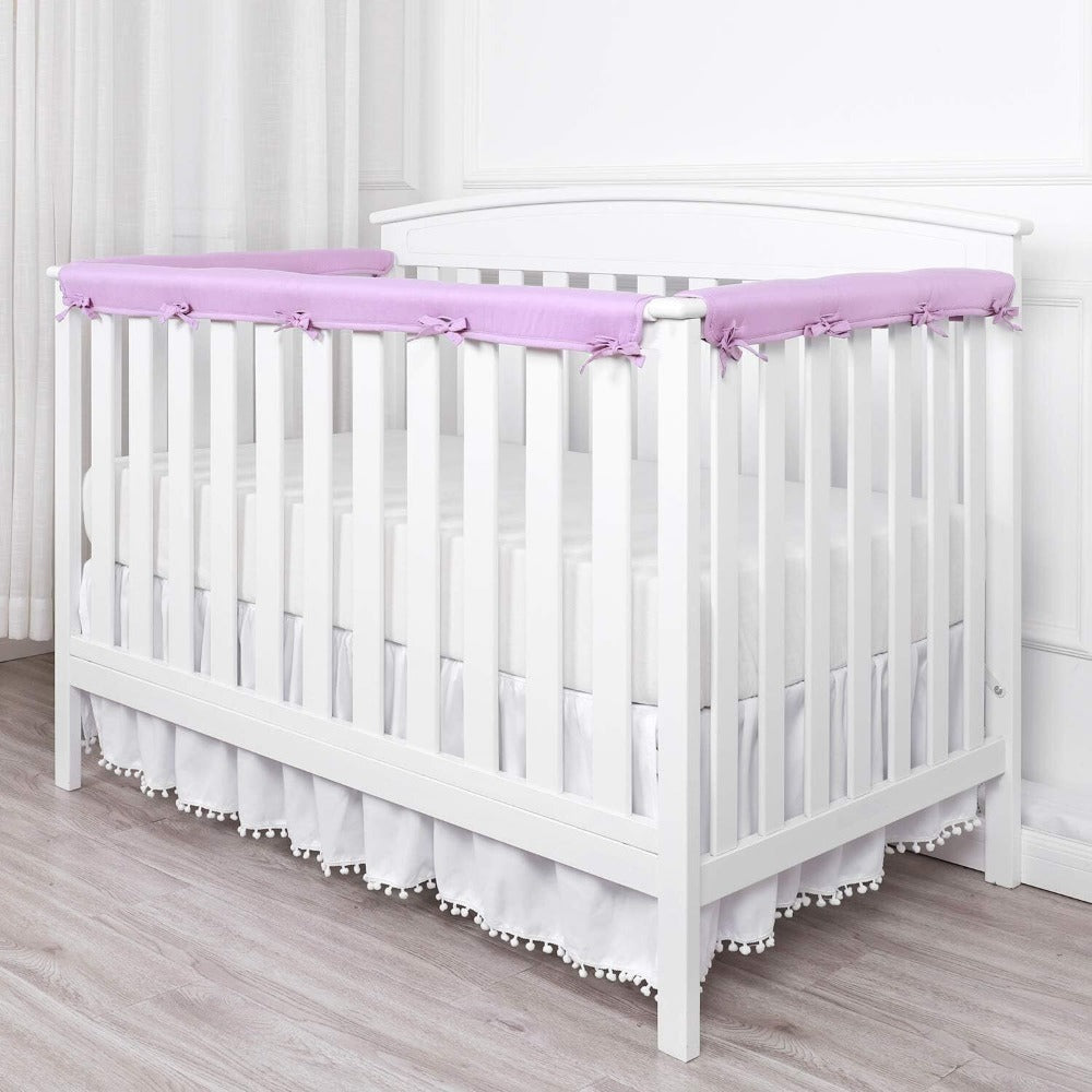 StoneSky 3 Pack Baby Crib Rail Cover Protector Safe Teething Guard Wrap for Standard Crib