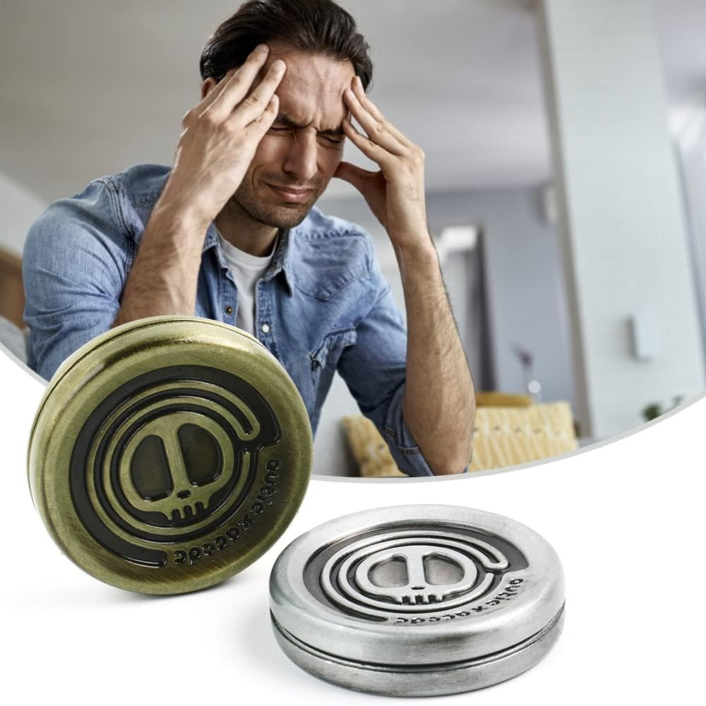 STONESKY Magnetic Metal Fidget Slider, 2024 New Coin Decompression Toys ADHD Fidget Toys Adult EDC Casual Fidget Toy Magnetic Blocks, Sensory Toys Anxiety Stress Relief (Silver Coin)