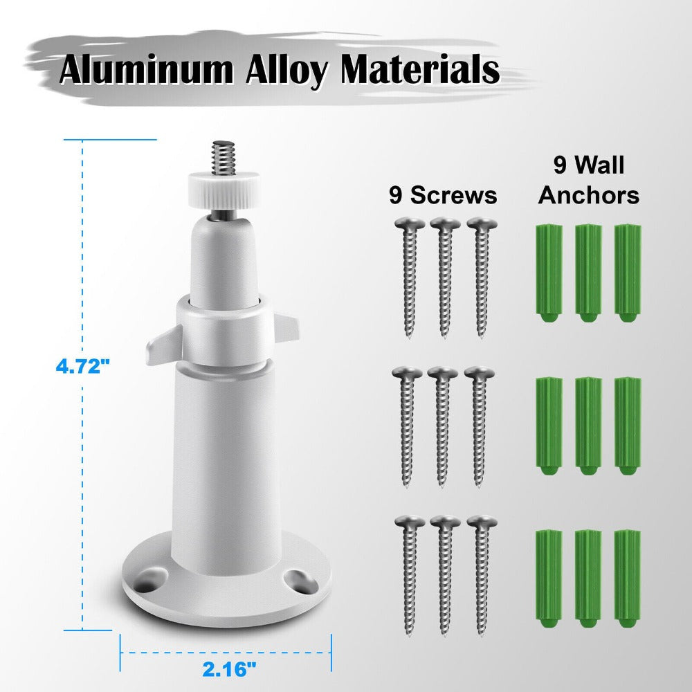 StoneSky 4Pack Security Camera Wall adjustable Mount For Arlo Arlo Pro Pro 2 Pro 3 White
