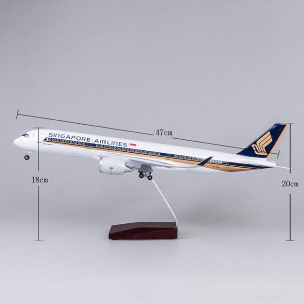 StoneSky 1/142 Singapore Airlines LED Light Plane Airplane Model A350 Passenger Aircraft