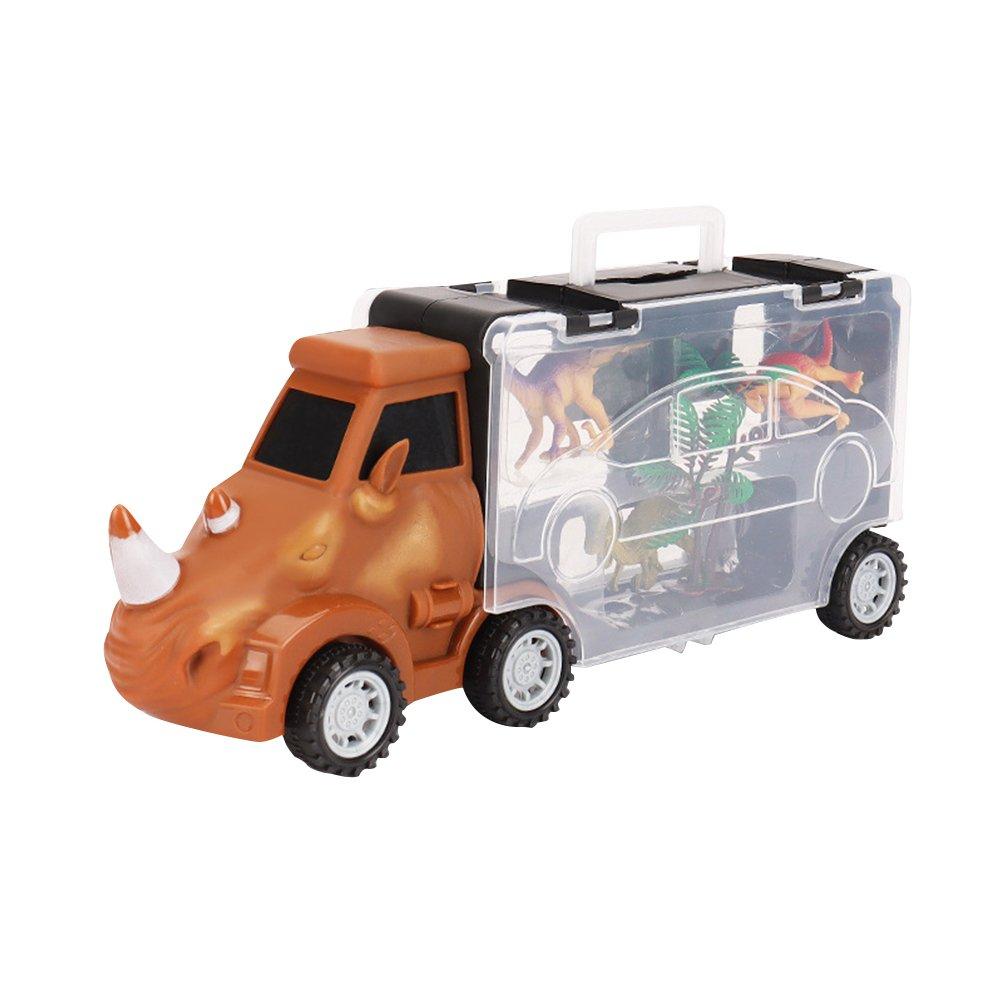 STONESKY Dinosaur Truck Toy Transport Carrier Car Set Pull Back Dinosaur Car Boys Gifts