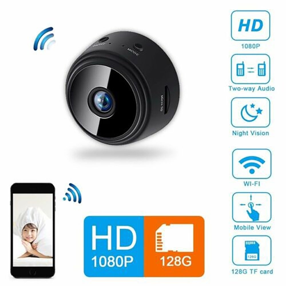 StoneSky Mini Hidden Spy Camera Wireless Wifi Home Security Night Vision HD 1080P w/ 32GB