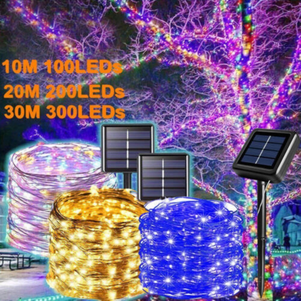 StoneSky 192 LED Meteor Shower Lights Fairy String Light Falling Rain Tree Garden Xmas US
