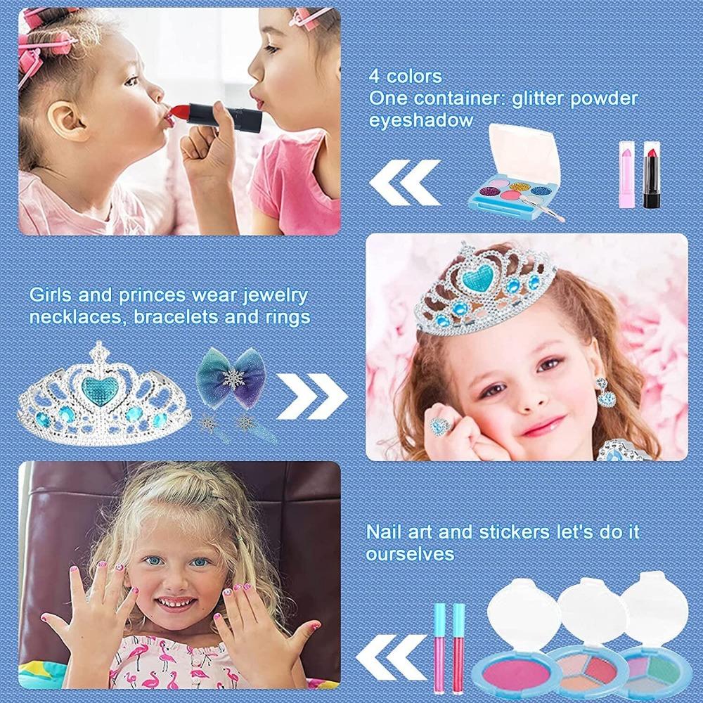 STONESKY 29Pcs/Set Kids Pretend Play Makeup Kit Washable Safe for Girls Beauty Toys Gift