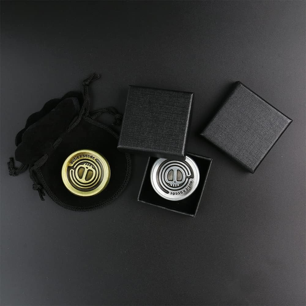 STONESKY Magnetic Metal Fidget Slider, 2024 New Coin Decompression Toys ADHD Fidget Toys Adult EDC Casual Fidget Toy Magnetic Blocks, Sensory Toys Anxiety Stress Relief (Silver Coin)