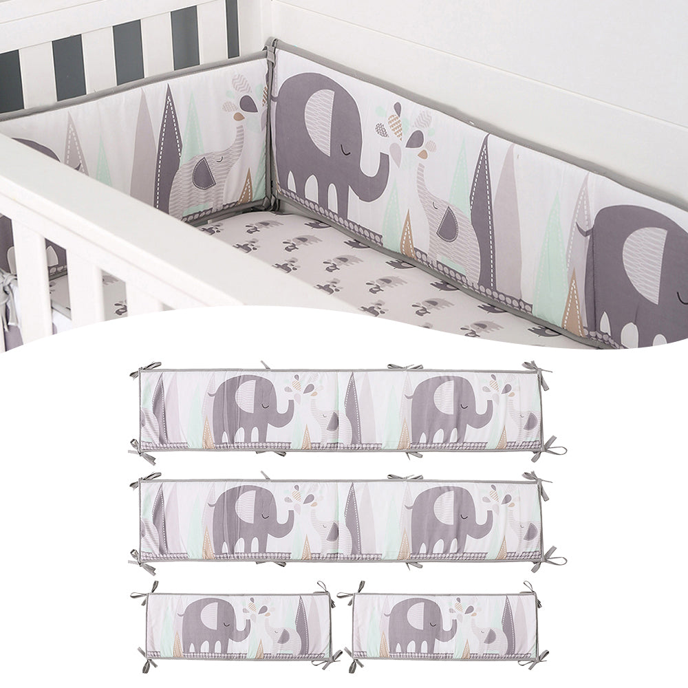 StoneSky 4Pcs Baby Crib Bumper Pads Crib Around Cushion Cotton Newborn Baby Cot Protector