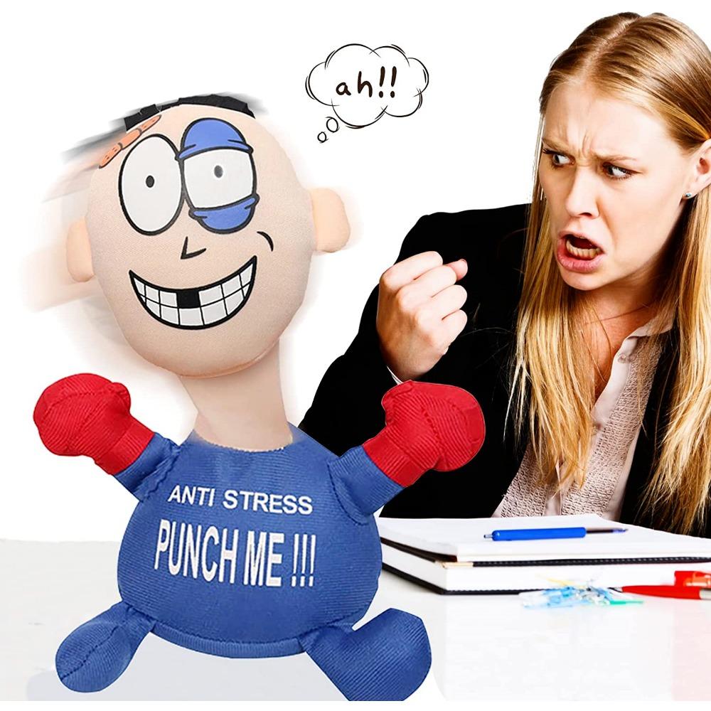 STONESKY Punch Me Toy Electric Touch Plush Vent Doll Anti Stress Toy Stuffed Figure Doll
