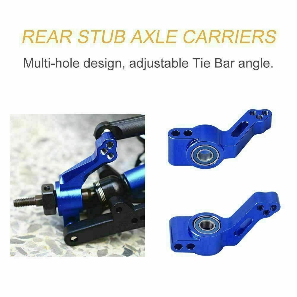 StoneSky Front Caster Block Steering & Rear Stub Axle Carriers For 1/10 Traxxas 2WD Slash