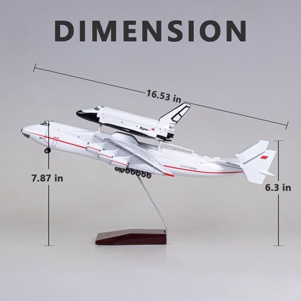 StoneSky 1/200 42cm Antonov An-225 CCCP Aircraft Strategic Transport Resin Plane Model US
