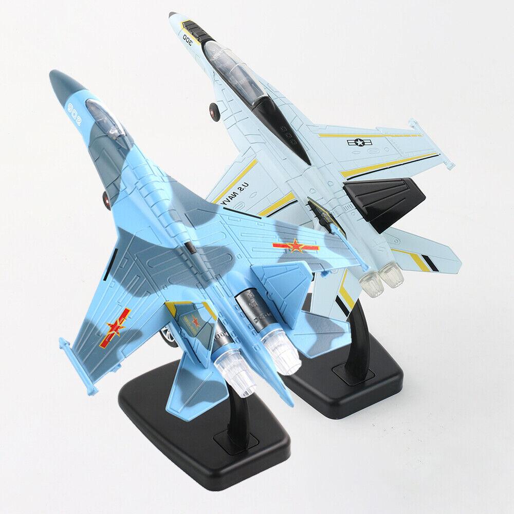 STONESKY 2Pack Fighter Jet Pull Back Toy for Kids Diecast Airplanes Model w/ Light &Sound