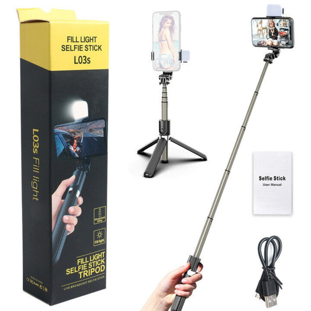 StoneSky 360° Selfie Stick Tripod with Remote Bluetooth for iPhone 13 12 Pro Max 11 XS