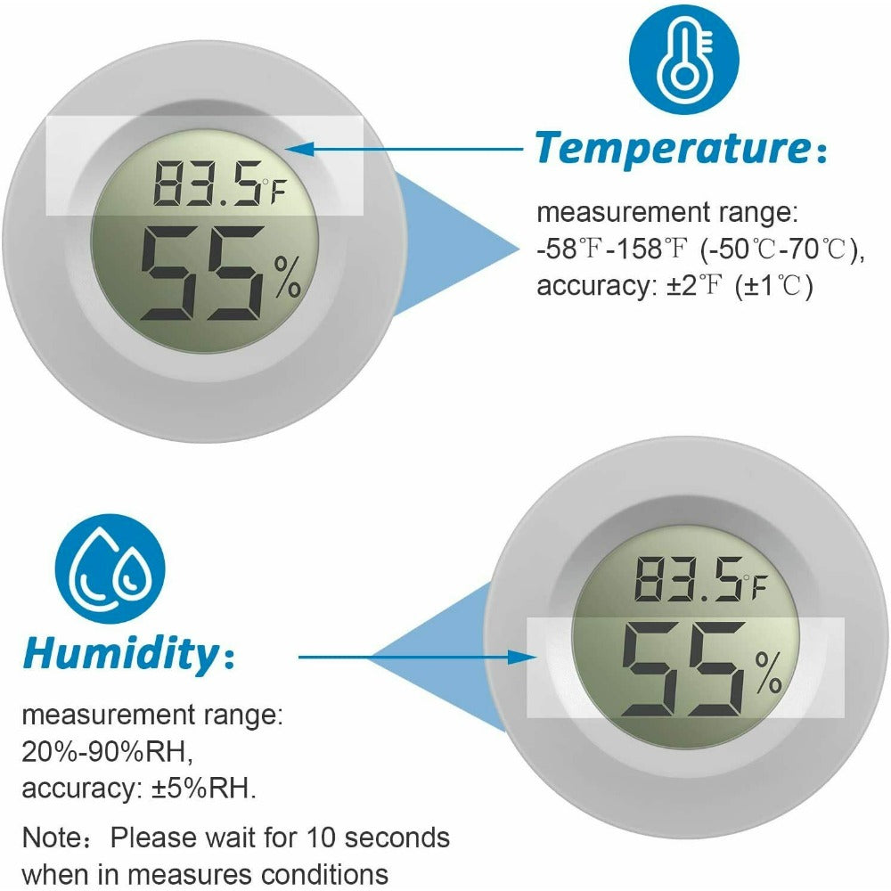 StoneSky 5Pcs Mini Digital LCD Indoor Hygrometer Thermometer Humidity Meter Temperature