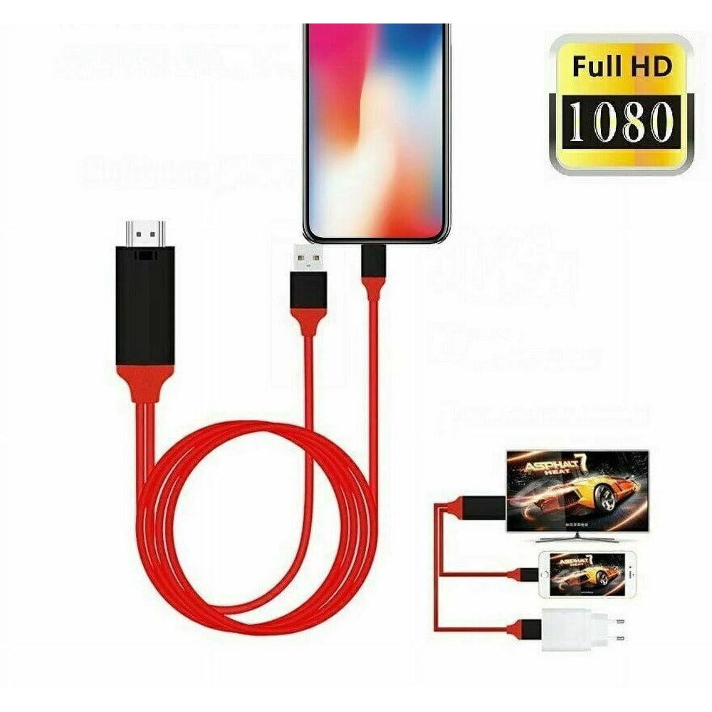 STONESKY Light ning to HDMI TV 1080P AV Adapter Cable for iPad iPhone 7 8 Plus X XS XR 11