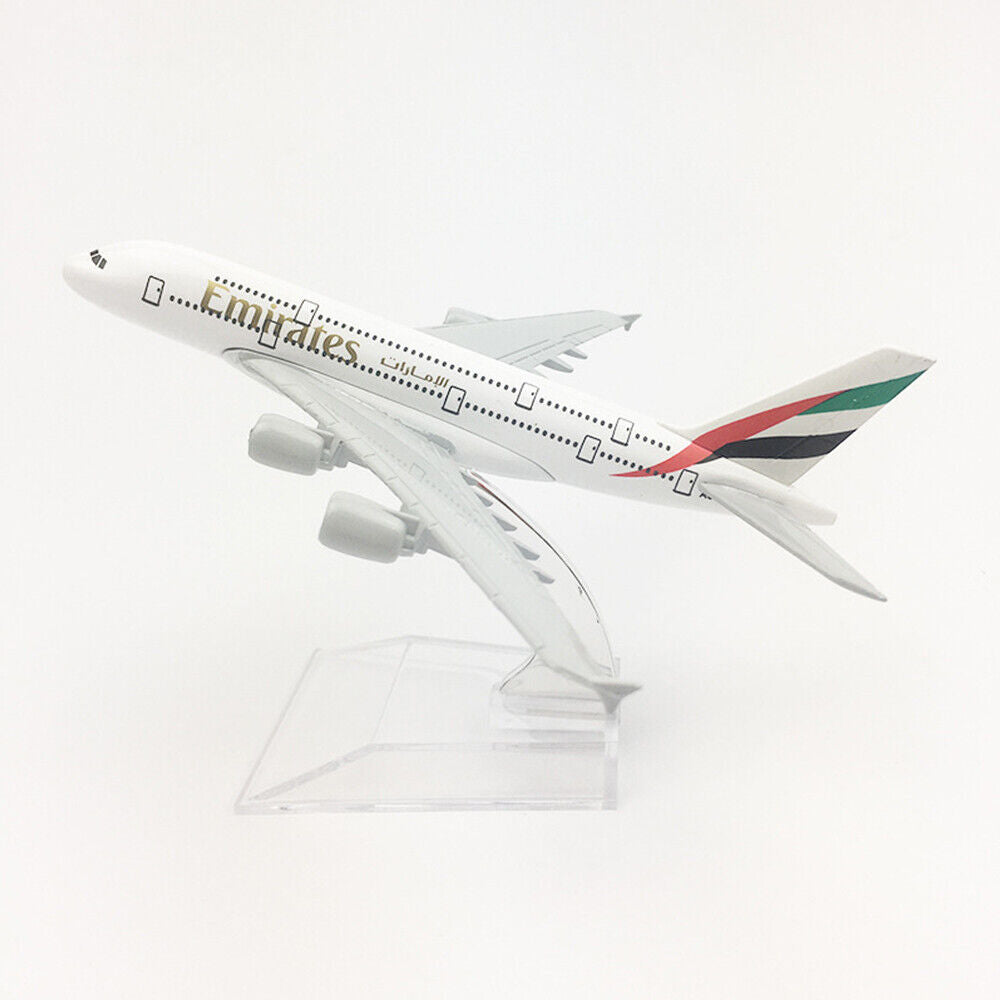 StoneSky 16cm Airplane Alloy Model Plane Air Emirates Airlines Airbus A380 Aircraft Model