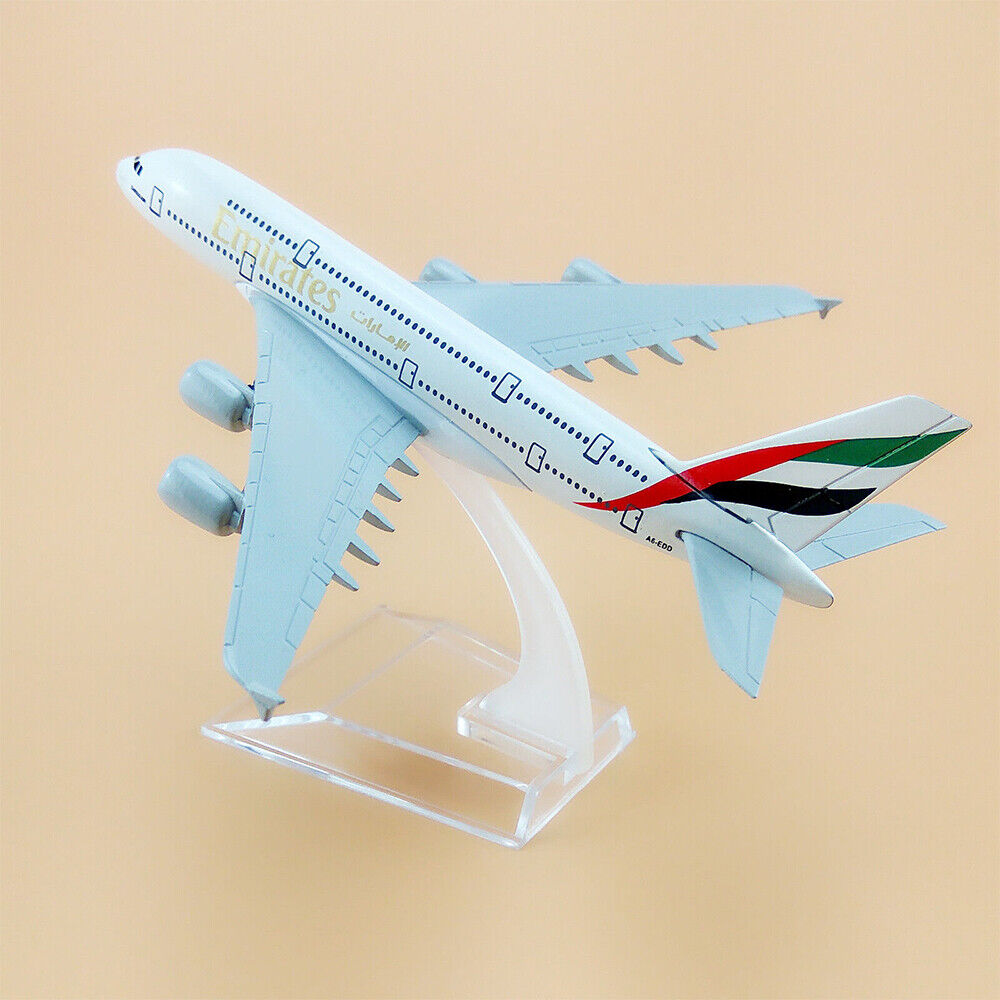 StoneSky 16cm Airplane Alloy Model Plane Air Emirates Airlines Airbus A380 Aircraft Model