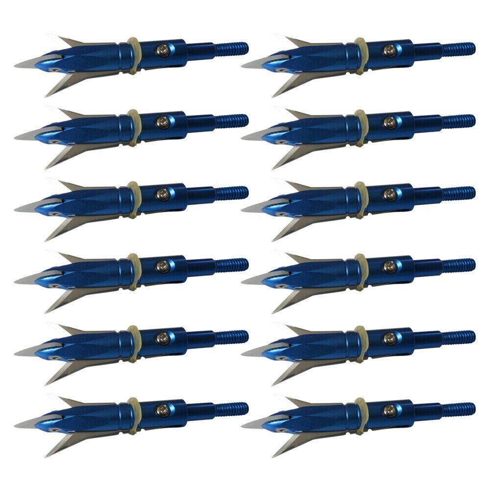 STONESKY 24Pcs 100 Grain Hunting Swhacker Broadheads Compound Bow Crossbow Arrow Tips