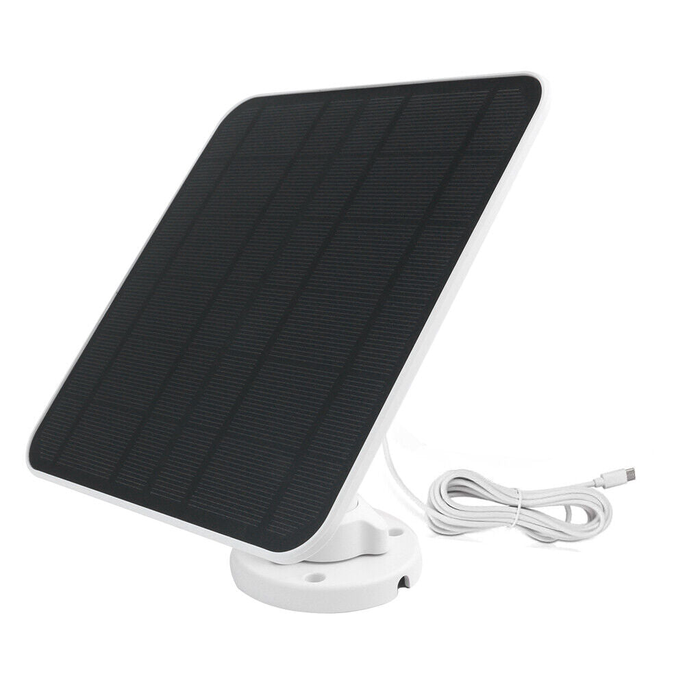 StoneSky 5W 5V Solar Panel Charger for Outdoor Security Camera Micor USB,USB,DC 3.5 mm