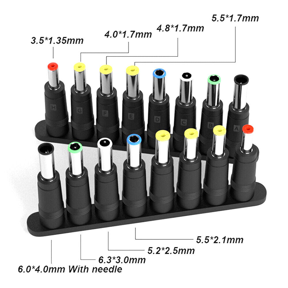 StoneSky 8 Tips DC Power Supply Adapter Plug Kit 5.5 x 2.1mm Converter Barrel Connector