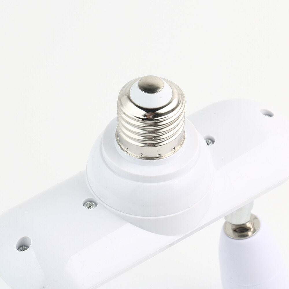 2 in 1 Light Socket Splitter E26 E27 Adapter Converter Horizontal 360°Adjustable