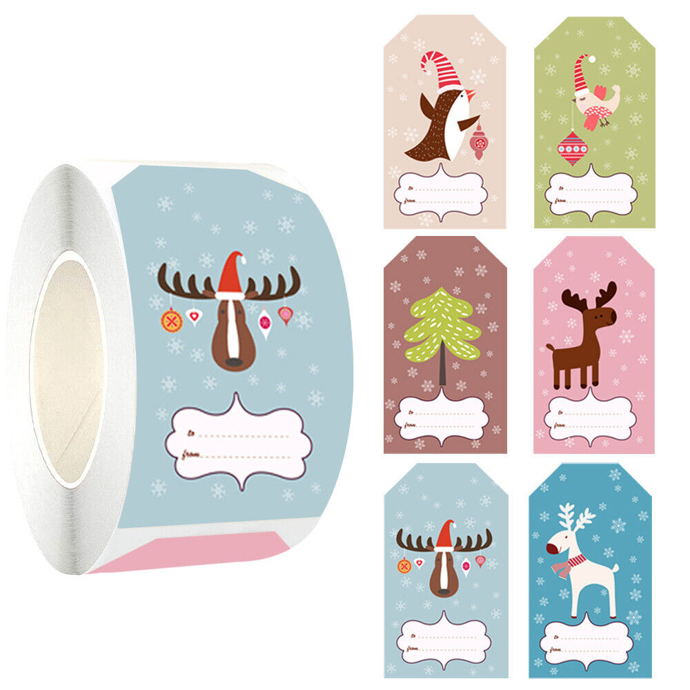 STONESKY 250Pcs Christmas Gift Labels Stickers, Christmas Gift Present Name Tags 6 Design