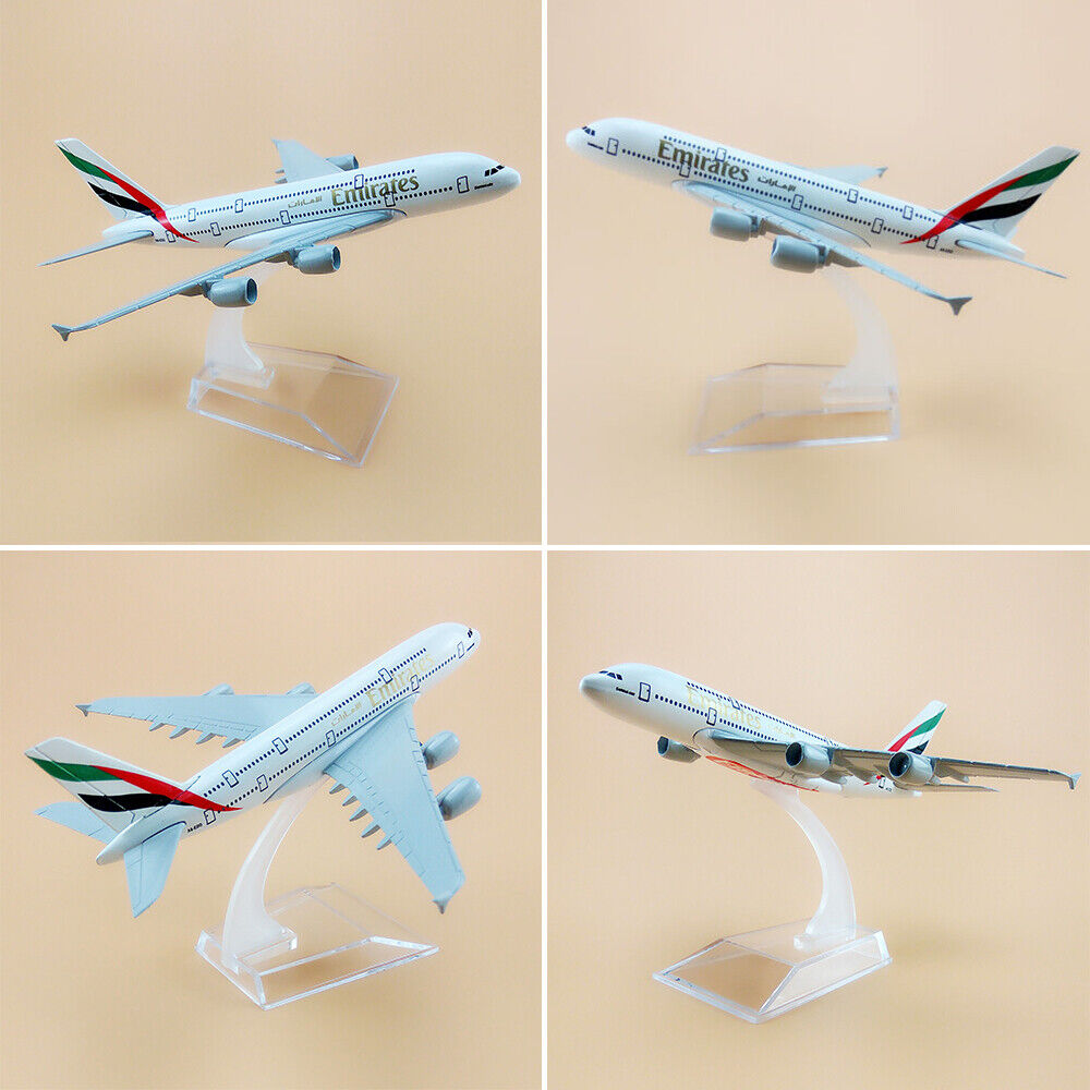 StoneSky 16cm Airplane Alloy Model Plane Air Emirates Airlines Airbus A380 Aircraft Model