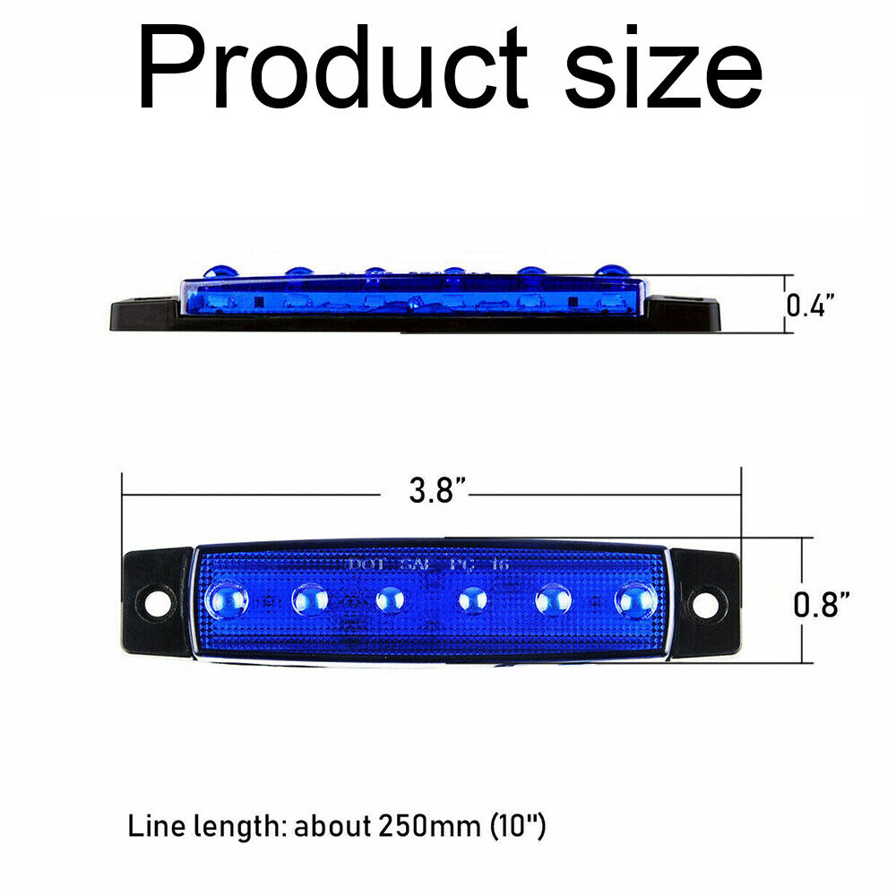 STONESKY 4 Pack LED Marine Boat Deck Courtesy Lights Waterproof Blue Stern Transom Lights
