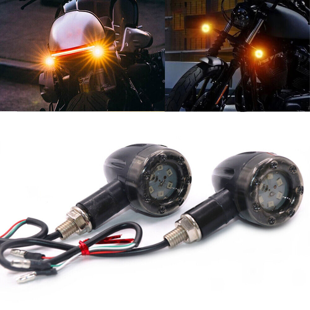 StoneSky Motorcycle LED Bullet Red Brake Blinker Turn Signal Tail Light For Harley HONDA