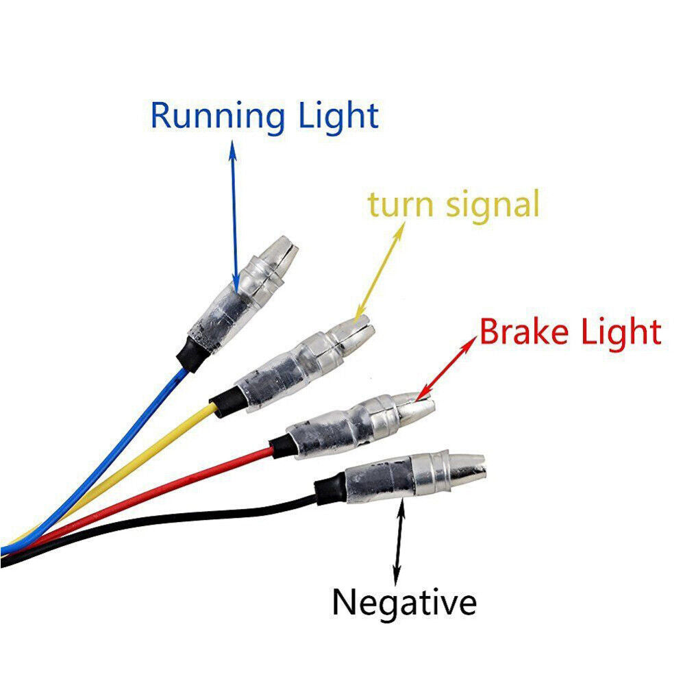 StoneSky Motorcycle LED Bullet Red Brake Blinker Turn Signal Tail Light For Harley HONDA