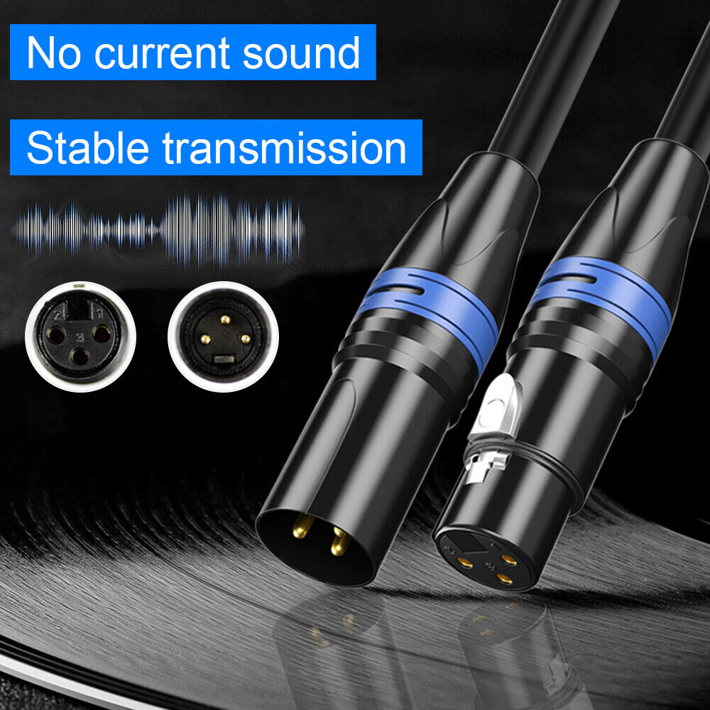 StoneSky 10ft 3Pin XLR Shielded Male to Female Balanced Microphone Cable Audio Cable Cord