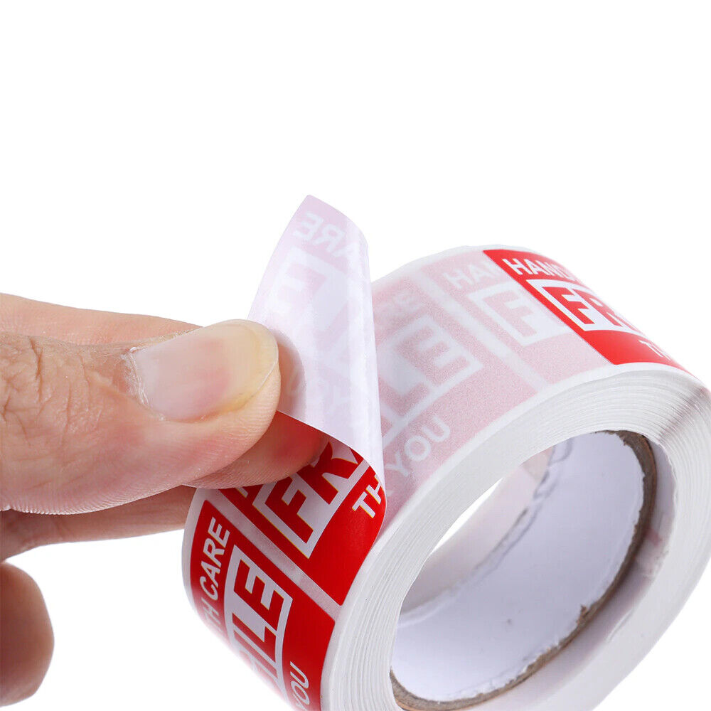 StoneSky 250Pcs/Roll 1.77" Handle With Care Fragile Thank You Small Warning Label Sticker