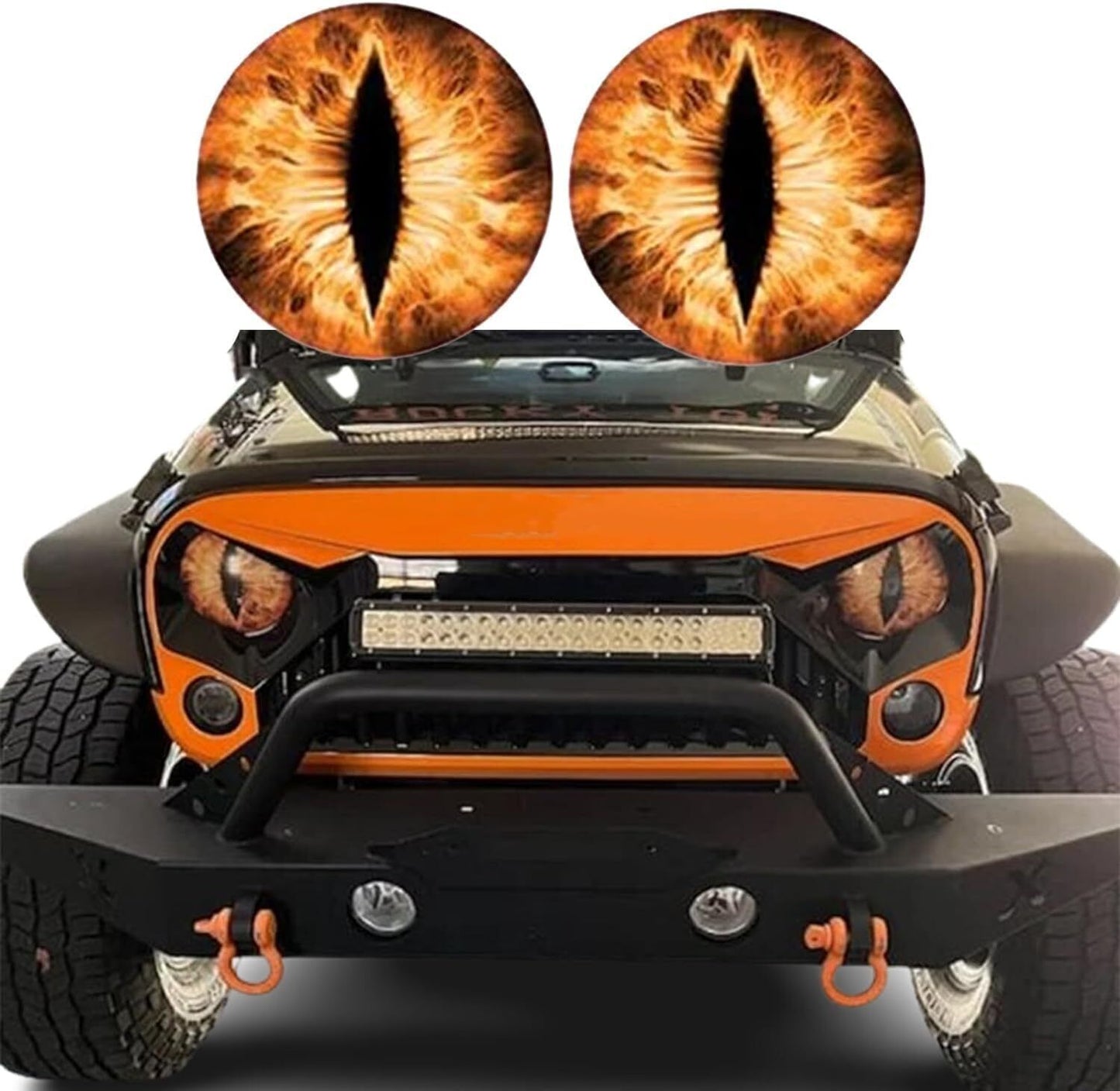 1 Pair Beast Eyes Headlight Decals 3D Stickers Eyeball Truck Car Headlight Decal