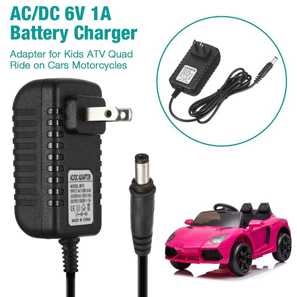 STONESKY 6V 1A Battery Adapter Regulated Charge For Kids Battery Powered Ride-on Toys