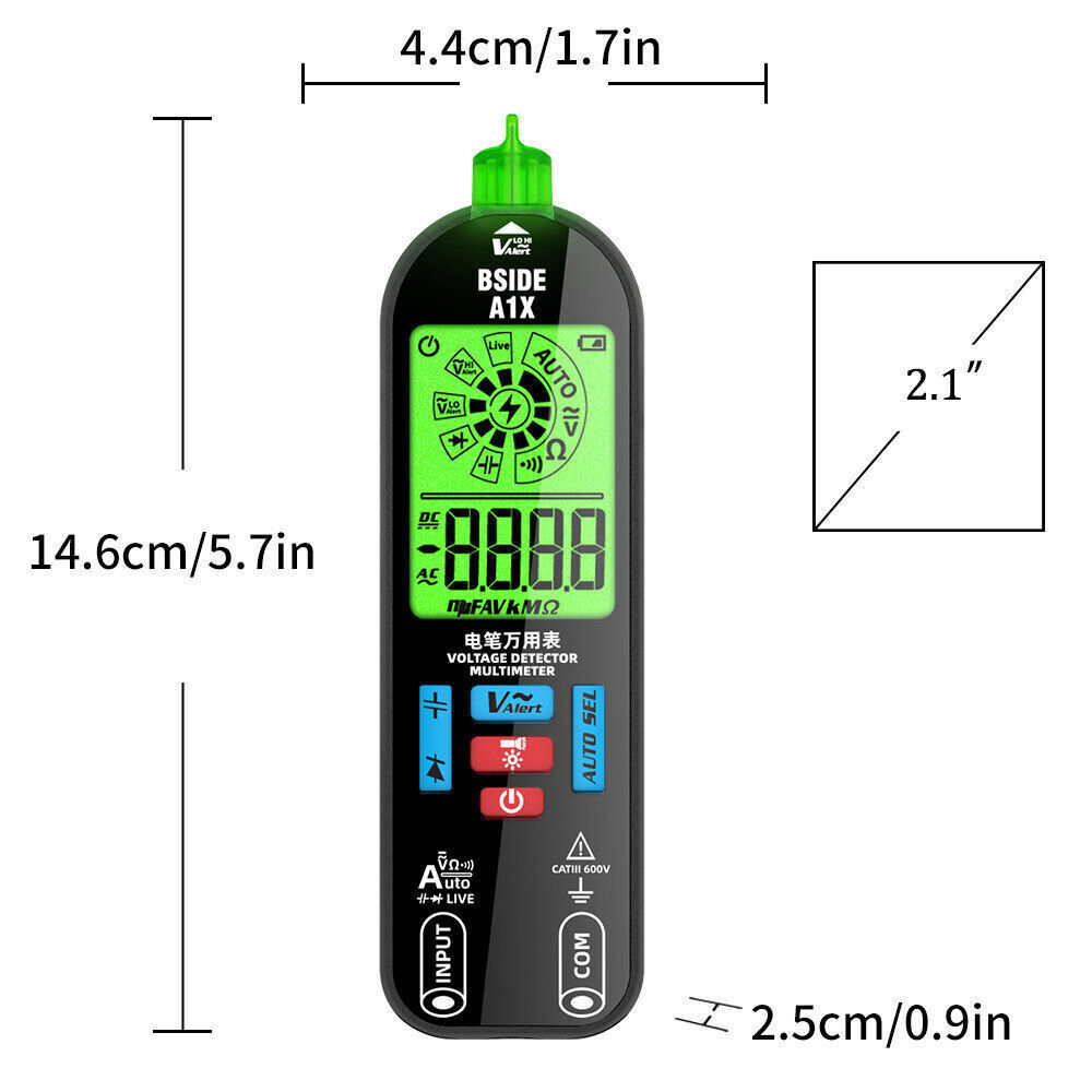 StoneSky Smart Digital Multimeter AC/DC Voltage Tester Rechargeable Electrical Voltmeter