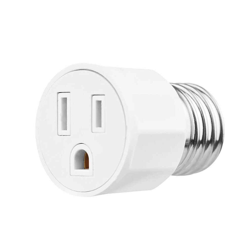 StoneSky Light Socket to Plug Adapter 3 Prong E26/ E27 Light Bulb Outlet Adapter Screw in