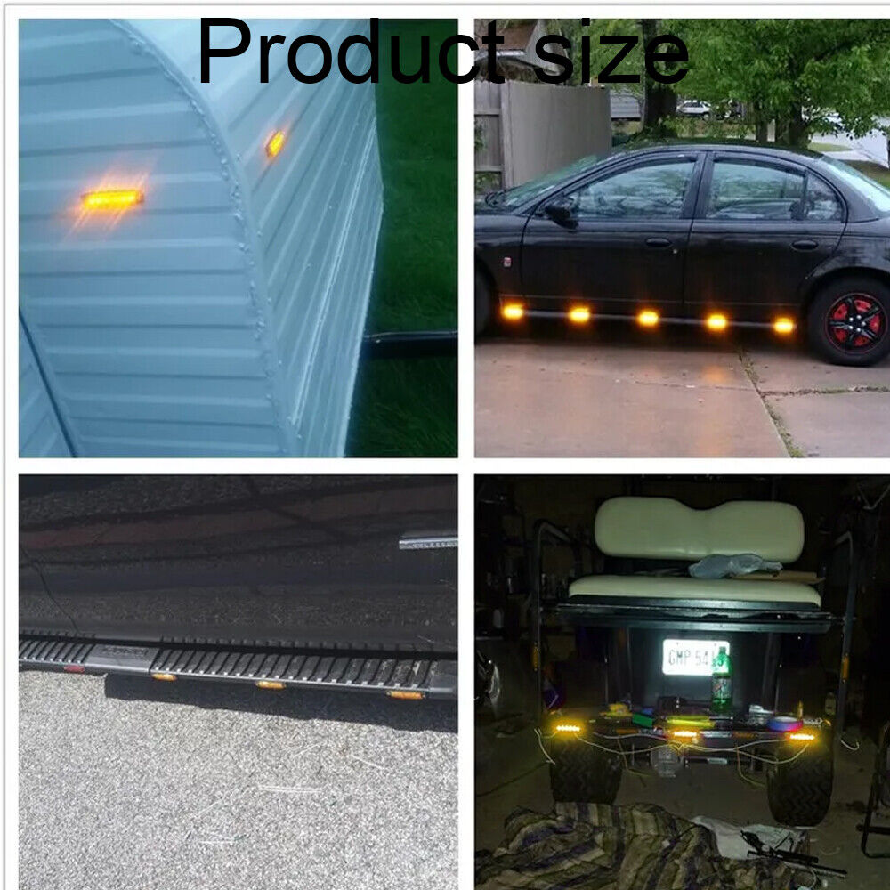STONESKY 4Pcs LED Marine Boat Yellow Cabin Lights Courtesy Light Deck Stern Transom Lamp
