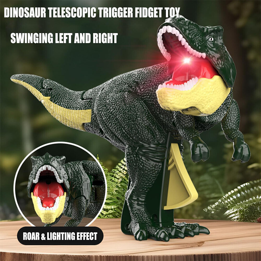 StoneSky Trigger Funny Dinosaur Toy with Roar Sound&Light Effect Kid Novelty Gag Toy Gift