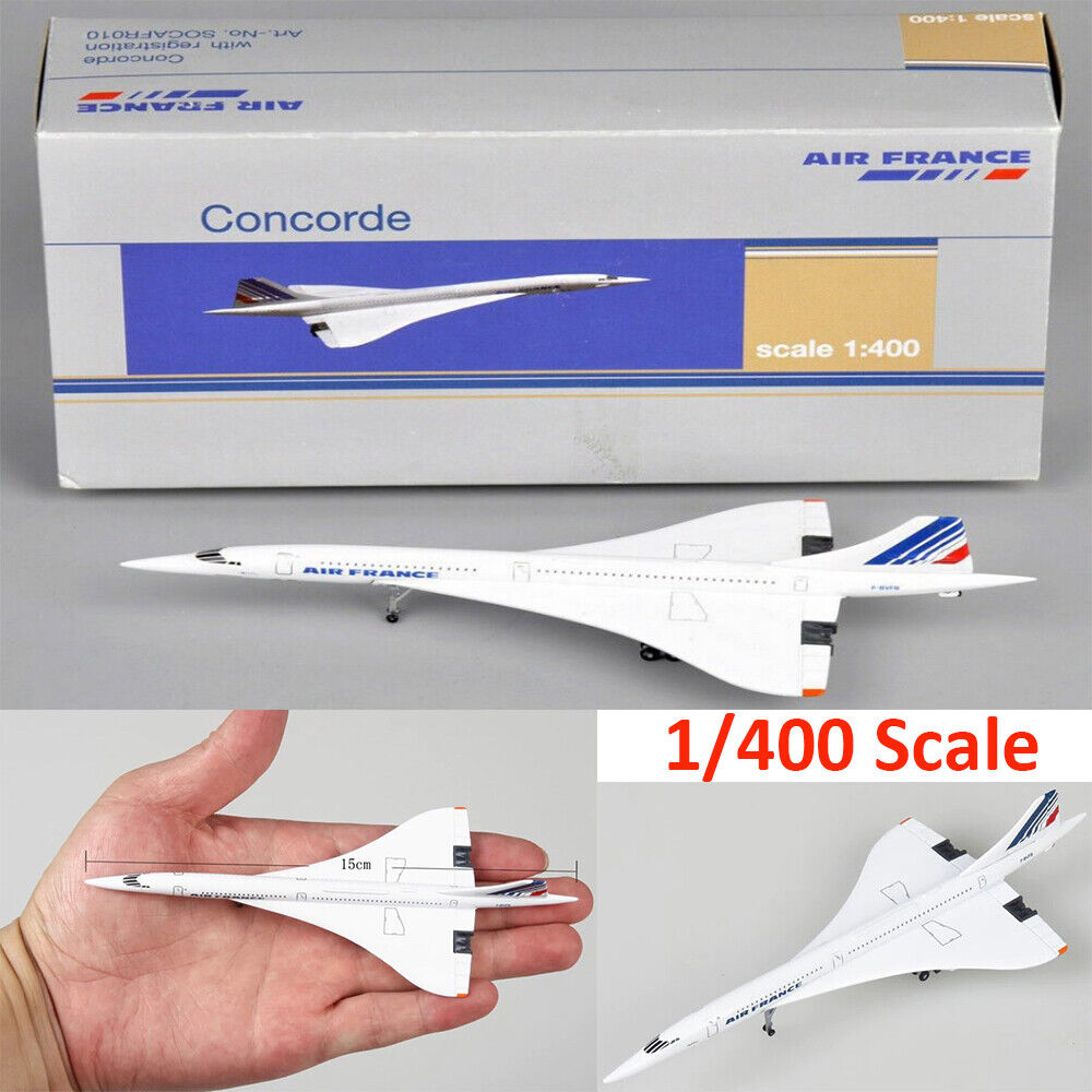 StoneSky 1/400 Scale Air France Concorde Plane Model Toy Diecast 1976-2003 Collection