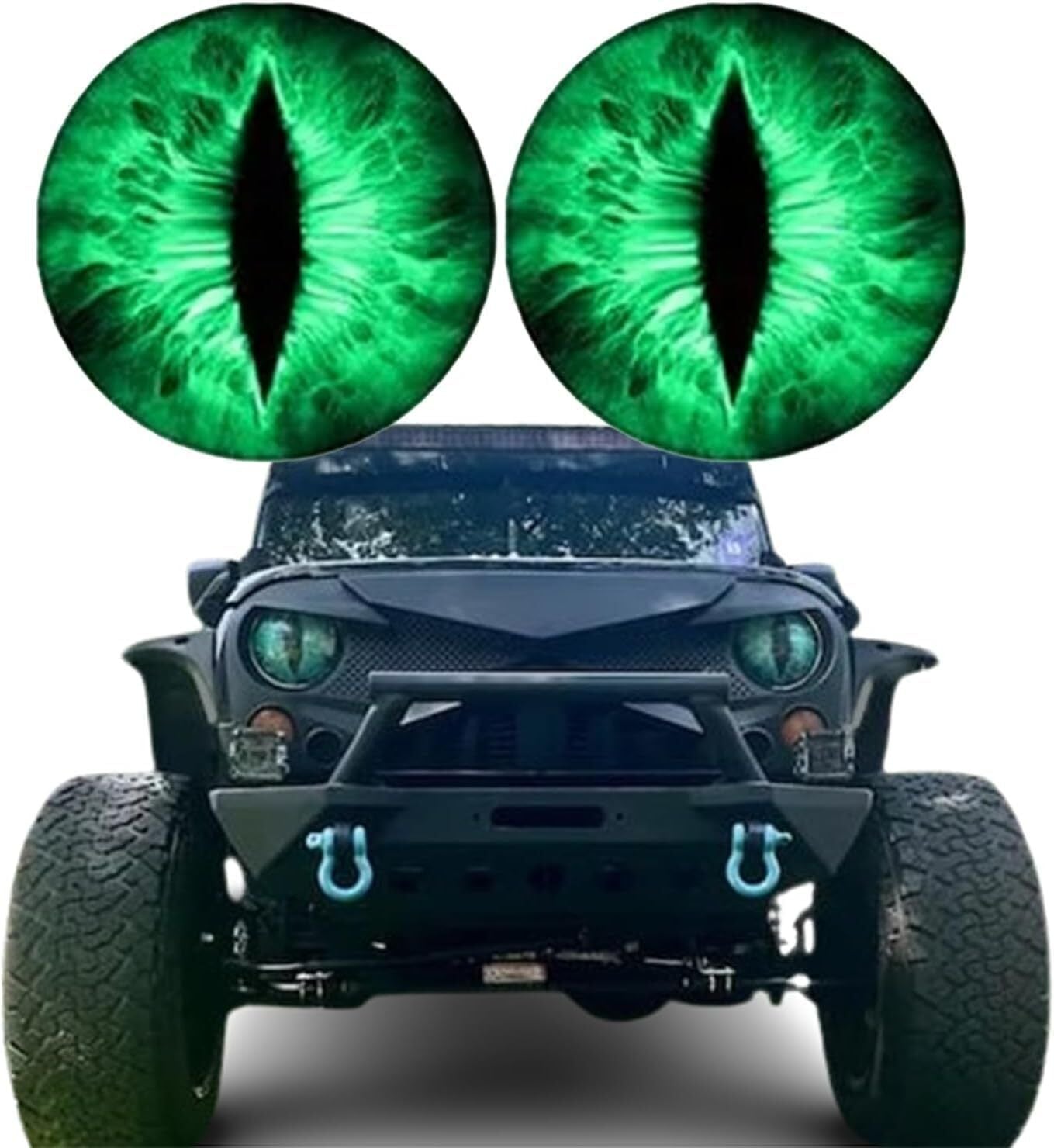 1 Pair Beast Eyes Headlight Decals 3D Stickers Eyeball Truck Car Headlight Decal