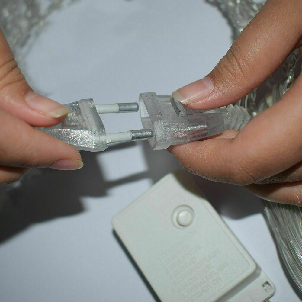 STONESKY Xmas Tree 96 LED Fairy String Curtain Light Wedding Party Decor Warm White Lamps