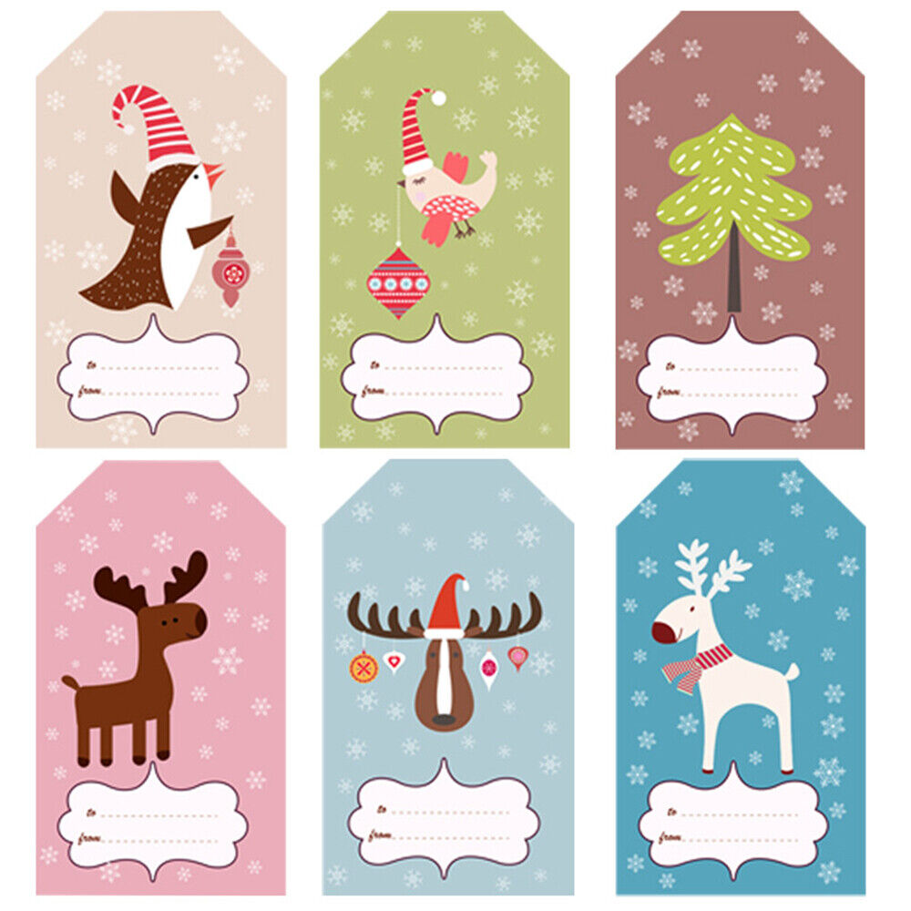 STONESKY 250Pcs Christmas Gift Labels Stickers, Christmas Gift Present Name Tags 6 Design