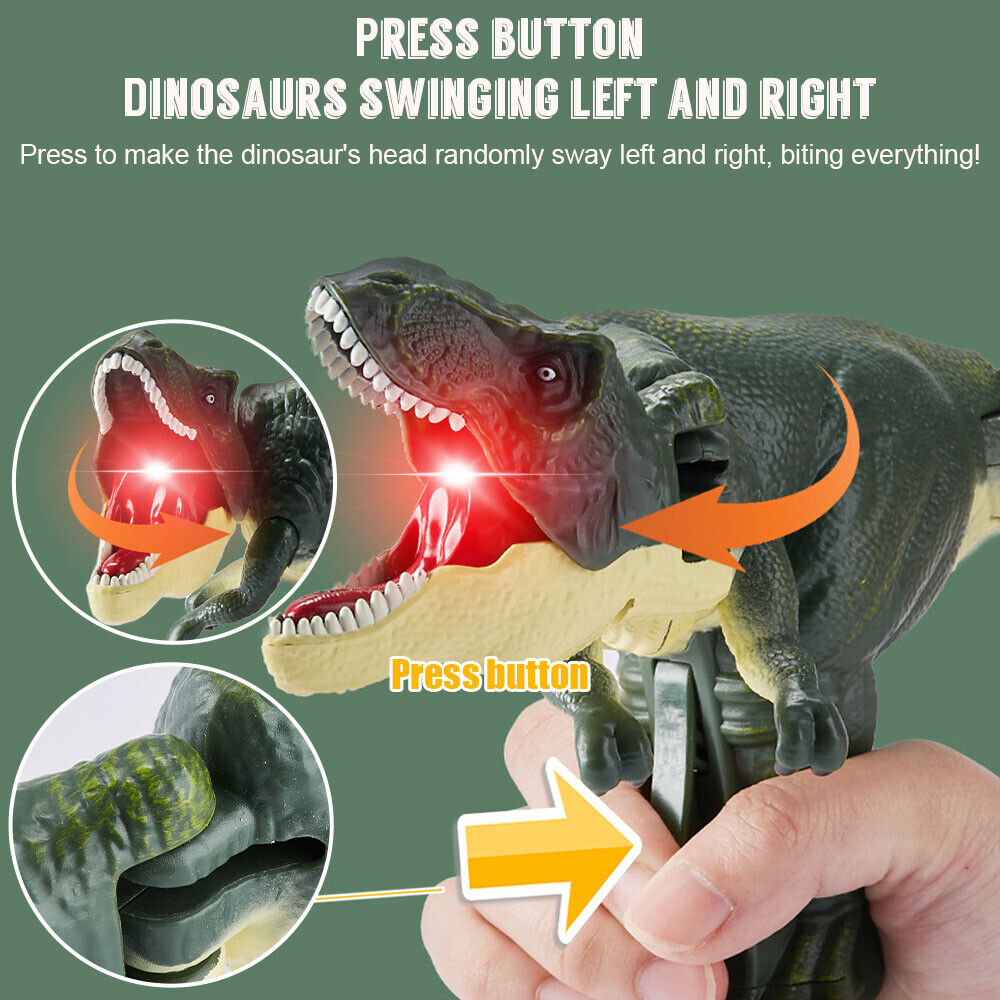 StoneSky Trigger Funny Dinosaur Toy with Roar Sound&Light Effect Kid Novelty Gag Toy Gift