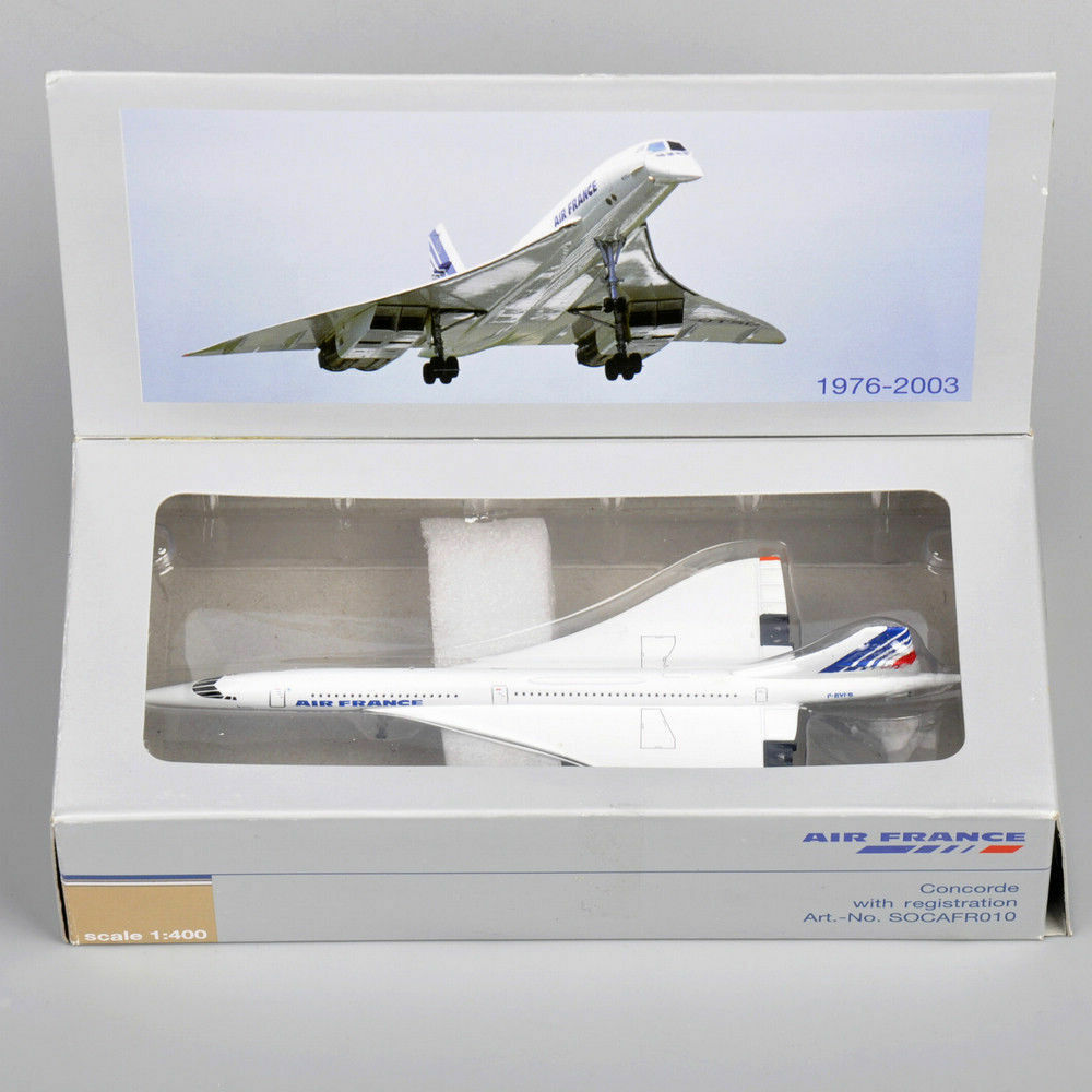 StoneSky 1/400 Scale Air France Concorde Plane Model Toy Diecast 1976-2003 Collection