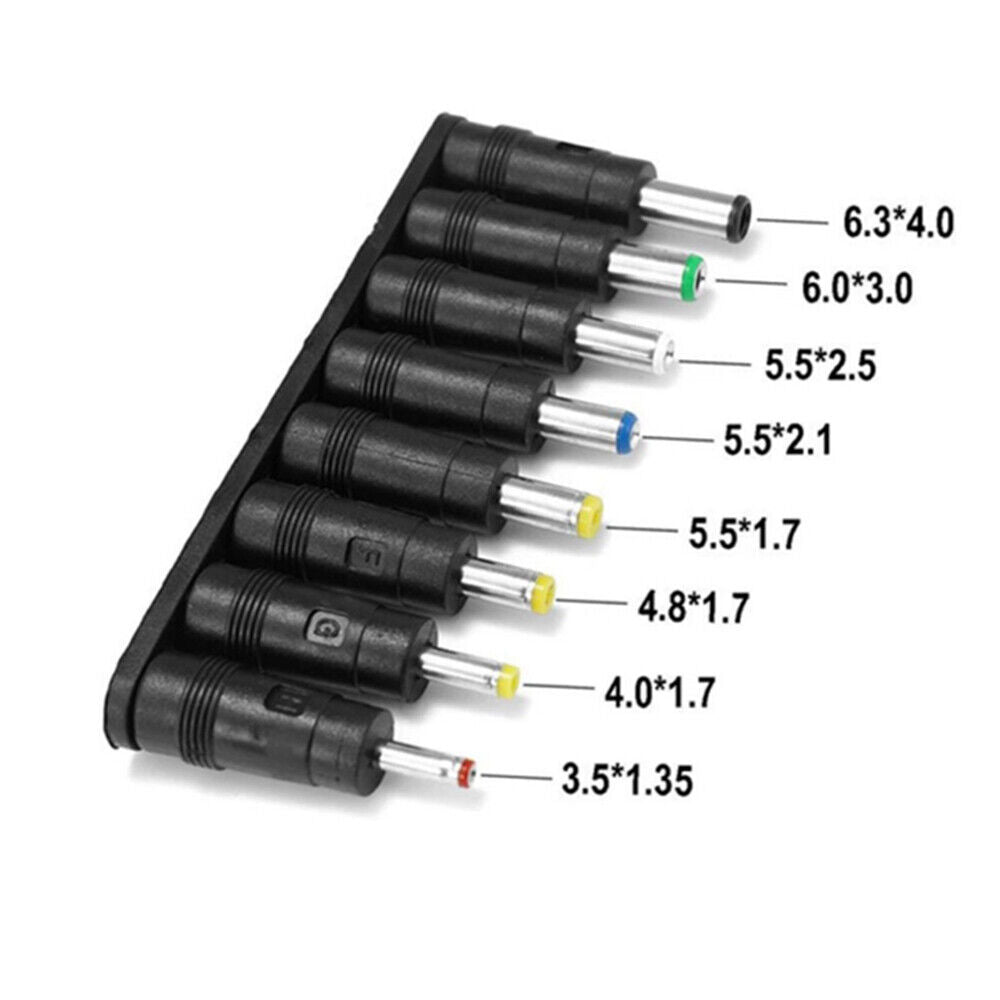 StoneSky 8 Tips DC Power Supply Adapter Plug Kit 5.5 x 2.1mm Converter Barrel Connector