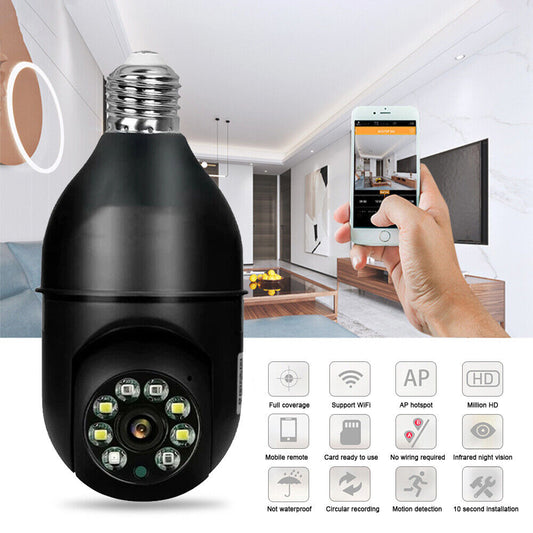 StoneSky 360° Panoramic Wireless WiFi IP Camera E27 Light Bulb 1080P HD Security Camera