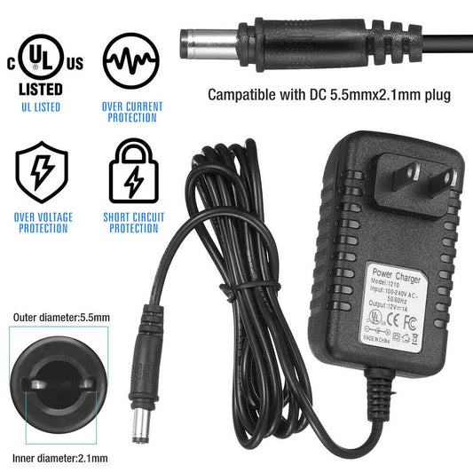 STONESKY 12V 1A Battery Adapter Regulated Charge For Children's Electric Ride on Cars Toy