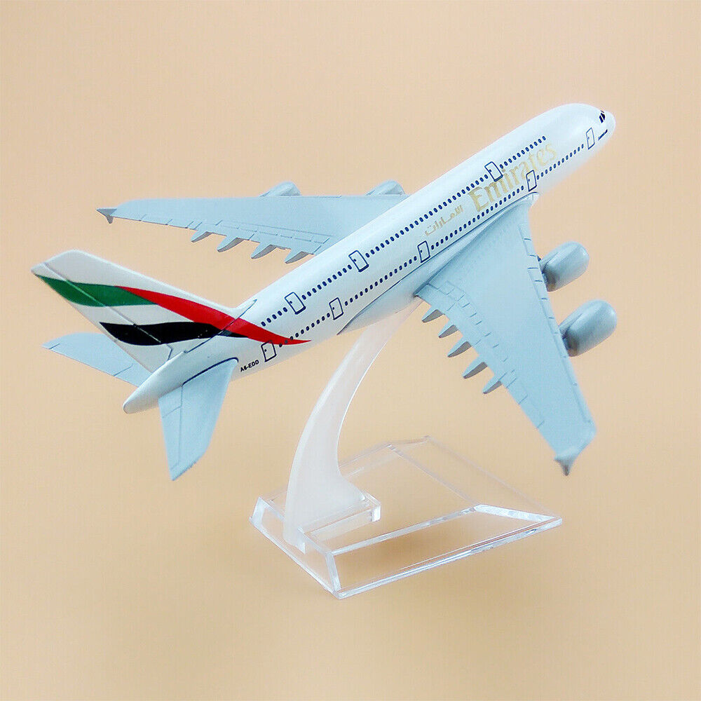 StoneSky 16cm Airplane Alloy Model Plane Air Emirates Airlines Airbus A380 Aircraft Model