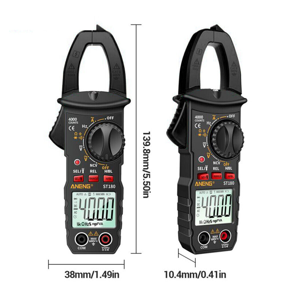 Digital Multimeter Tester AC DC Volt Amp Clamp Meter Auto Range LCD Handheld