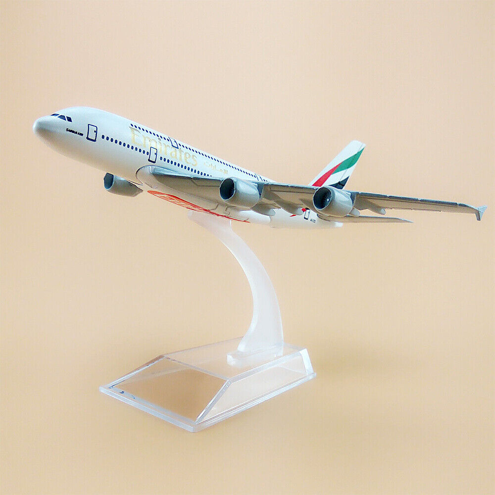 StoneSky 16cm Airplane Alloy Model Plane Air Emirates Airlines Airbus A380 Aircraft Model