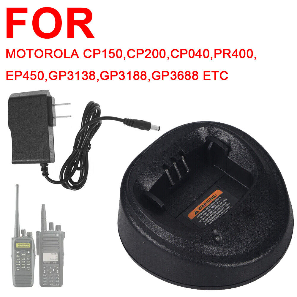 StoneSky Battery Charger for Motorola Radio Walkie Talkie PR400 CP150 CP200 EP450 DP1400