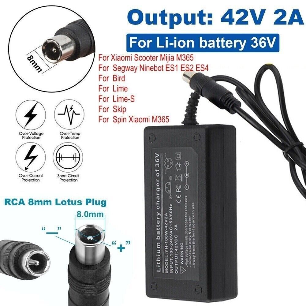 STONESKY 42V 2A Electric Scooter Battery Charger For Xiaomi Mijia M365 Bird/Lime/Skip/ES4